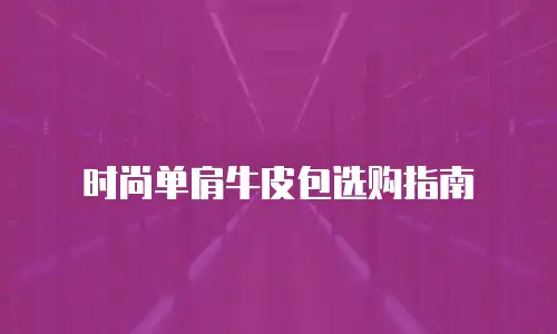 时尚单肩牛皮包选购指南
