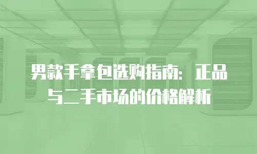 男款手拿包选购指南：正品与二手市场的价格解析