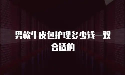 男款牛皮包护理多少钱一双合适的