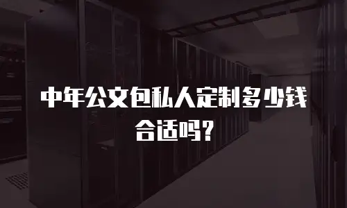 中年公文包私人定制多少钱合适吗？