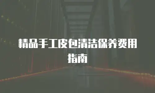 精品手工皮包清洁保养费用指南