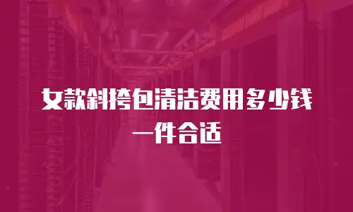 女款斜挎包清洁费用多少钱一件合适