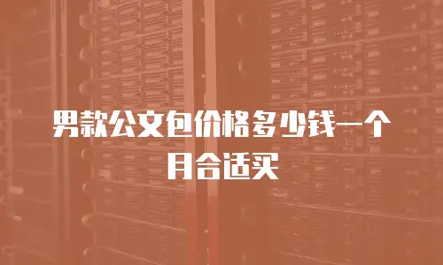 男款公文包价格多少钱一个月合适买