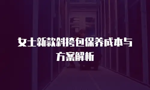 女士新款斜挎包保养成本与方案解析