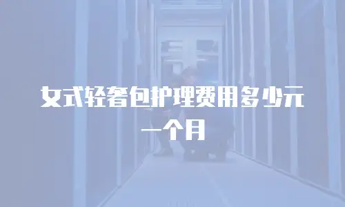 女式轻奢包护理费用多少元一个月