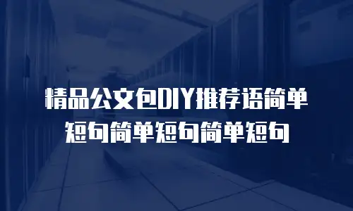 精品公文包DIY推荐语简单短句简单短句简单短句