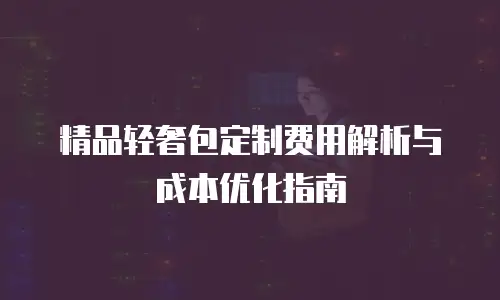精品轻奢包定制费用解析与成本优化指南