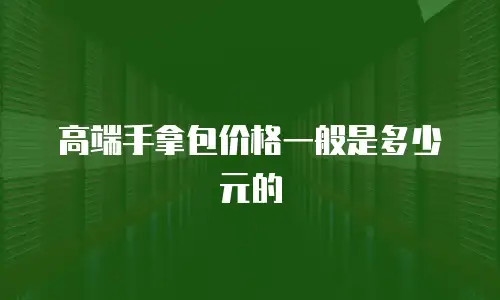 高端手拿包价格一般是多少元的