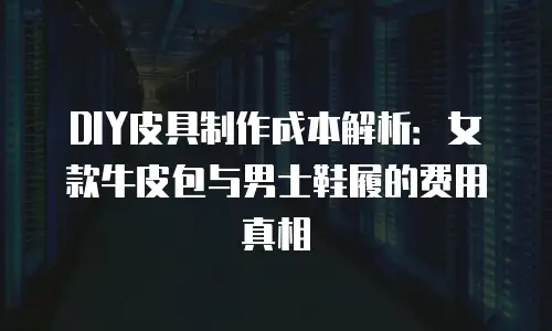 DIY皮具制作成本解析：女款牛皮包与男士鞋履的费用真相