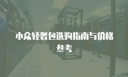 小众轻奢包选购指南与价格参考