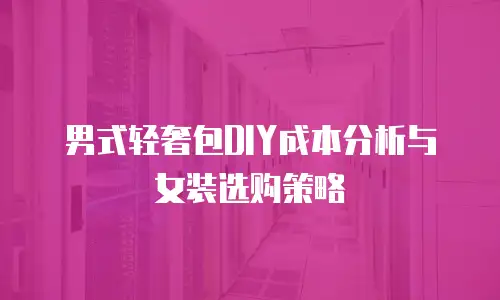 男式轻奢包DIY成本分析与女装选购策略