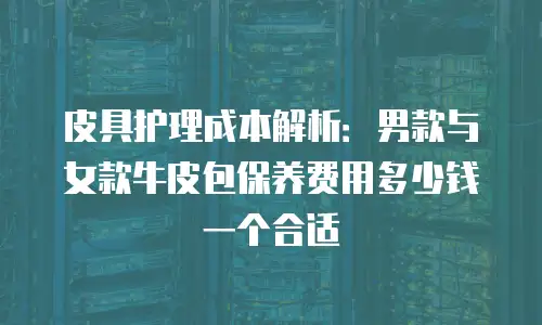 皮具护理成本解析：男款与女款牛皮包保养费用多少钱一个合适