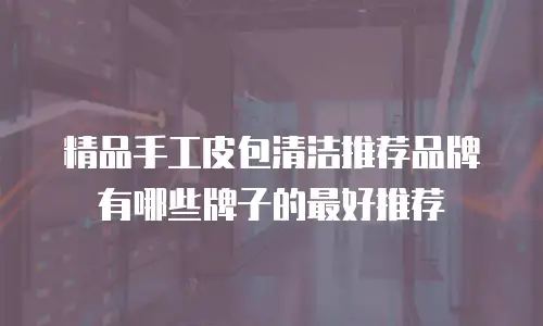精品手工皮包清洁推荐品牌有哪些牌子的最好推荐