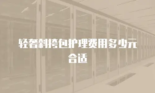 轻奢斜挎包护理费用多少元合适
