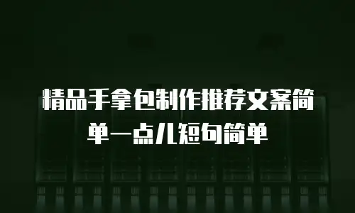 精品手拿包制作推荐文案简单一点儿短句简单
