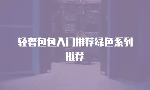 轻奢包包入门推荐绿色系列推荐