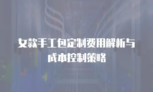 女款手工包定制费用解析与成本控制策略