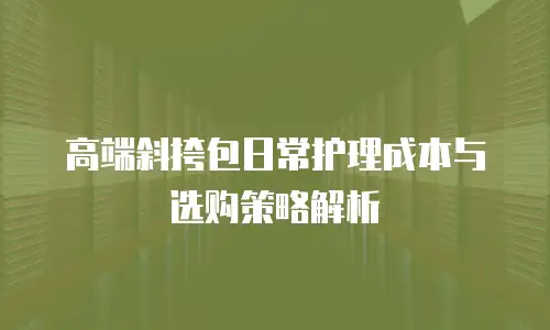 高端斜挎包日常护理成本与选购策略解析