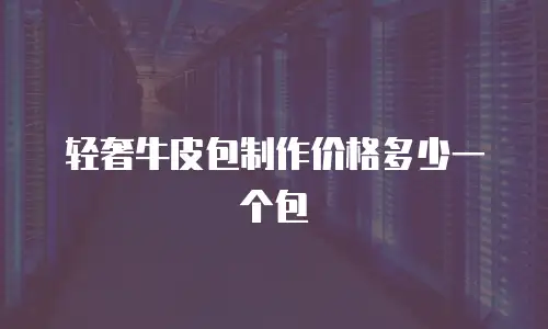 轻奢牛皮包制作价格多少一个包