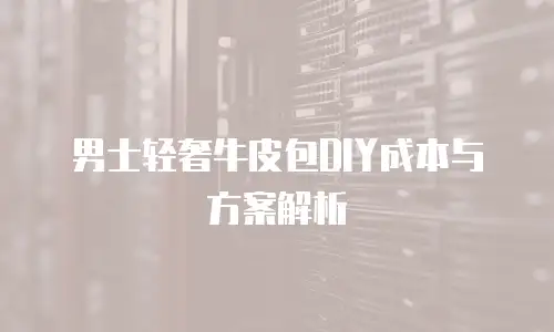 男士轻奢牛皮包DIY成本与方案解析