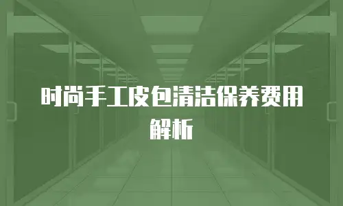 时尚手工皮包清洁保养费用解析