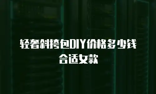轻奢斜挎包DIY价格多少钱合适女款