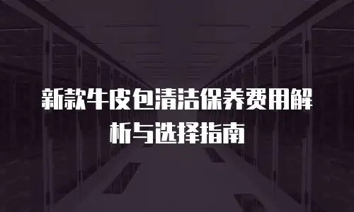新款牛皮包清洁保养费用解析与选择指南