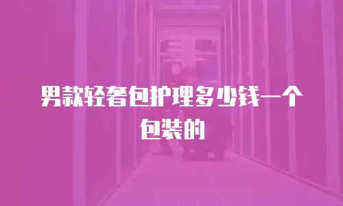 男款轻奢包护理多少钱一个包装的