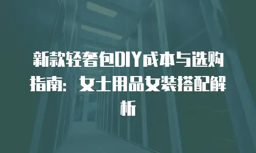 新款轻奢包DIY成本与选购指南：女士用品女装搭配解析