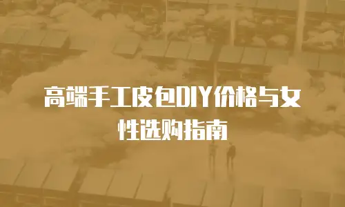 高端手工皮包DIY价格与女性选购指南