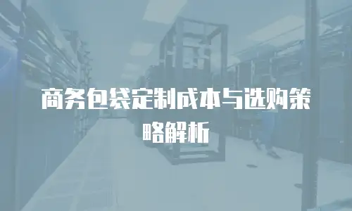 商务包袋定制成本与选购策略解析