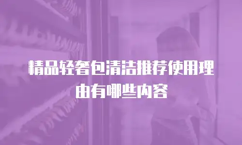 精品轻奢包清洁推荐使用理由有哪些内容