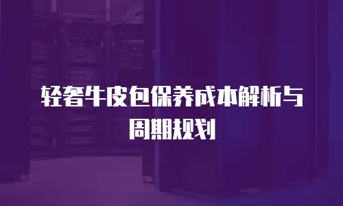 轻奢牛皮包保养成本解析与周期规划