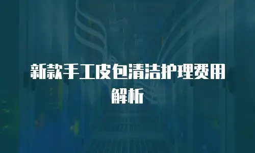 新款手工皮包清洁护理费用解析