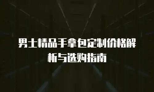 男士精品手拿包定制价格解析与选购指南
