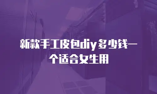 新款手工皮包diy多少钱一个适合女生用
