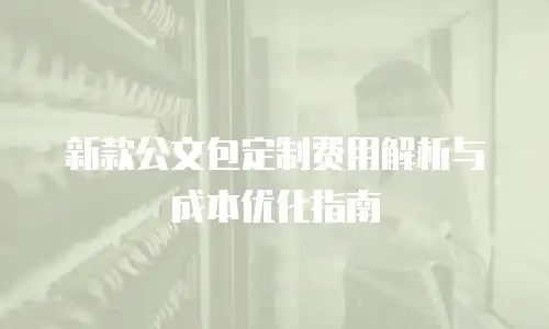 新款公文包定制费用解析与成本优化指南