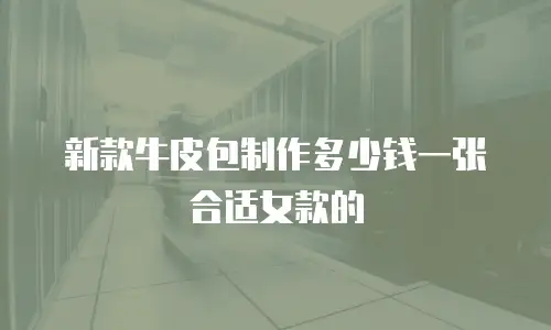 新款牛皮包制作多少钱一张合适女款的