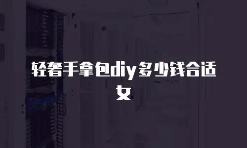 轻奢手拿包diy多少钱合适女