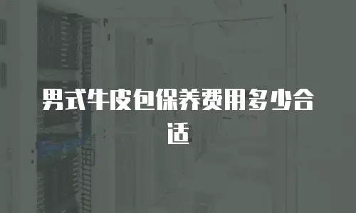 男式牛皮包保养费用多少合适