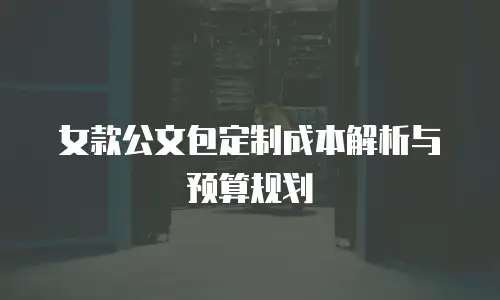 女款公文包定制成本解析与预算规划