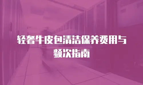 轻奢牛皮包清洁保养费用与频次指南