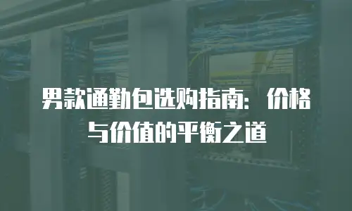 男款通勤包选购指南：价格与价值的平衡之道