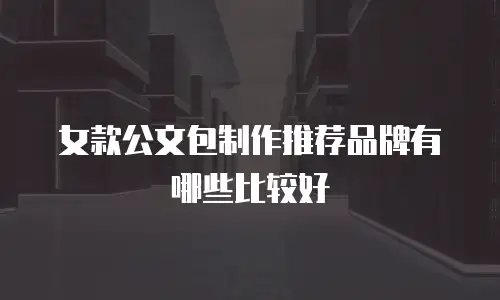 女款公文包制作推荐品牌有哪些比较好