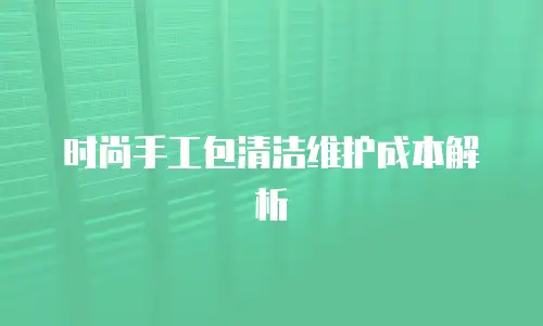 时尚手工包清洁维护成本解析