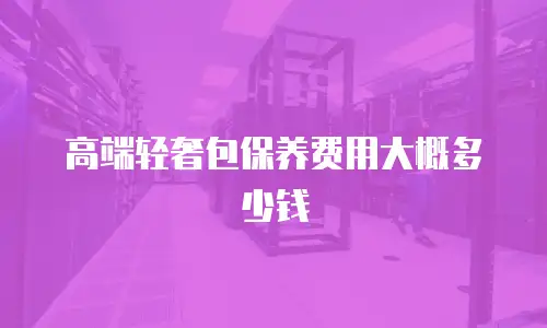 高端轻奢包保养费用大概多少钱