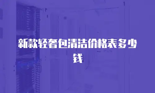 新款轻奢包清洁价格表多少钱