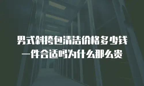 男式斜挎包清洁价格多少钱一件合适吗为什么那么贵
