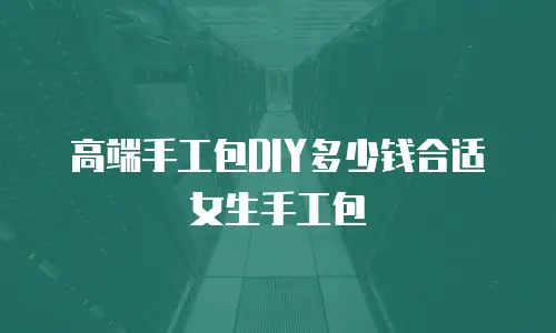 高端手工包DIY多少钱合适女生手工包