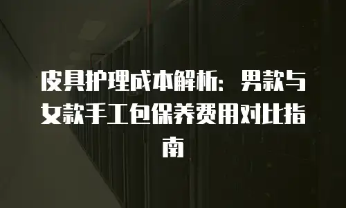 皮具护理成本解析：男款与女款手工包保养费用对比指南